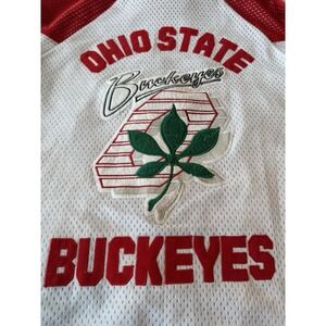 VTG Ohio State Buckeyes Embroidered Jersey W/ Removable Sleeves And Hood Large